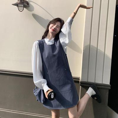 罗芬 故事面料女装官方实拍气质小立领木耳边衬衫法式气质圆领连