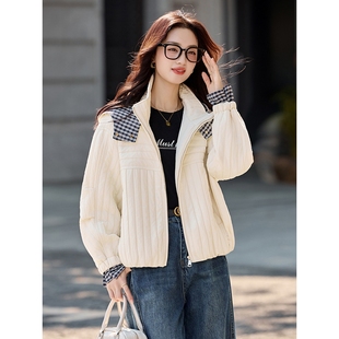 女休闲宽松上衣绗缝夹棉连帽 官方2025秋冬新品 罗芬 故事面料女装