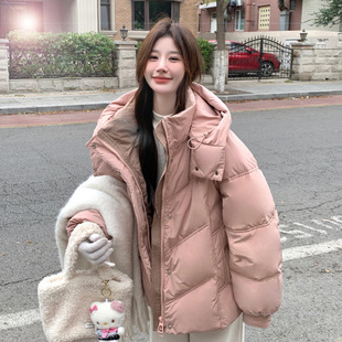 罗芬 故事面料女装官方实拍粉色甜美白鸭绒羽绒服外套女冬新款小