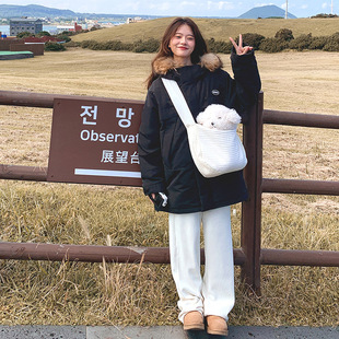 罗芬 故事面料女装官方卡其色工装羽绒服女冬季2025新款韩版宽松