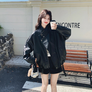 氛围 官方实拍黑色甜酷风炸街皮衣外套2026新款 罗芬 故事面料女装