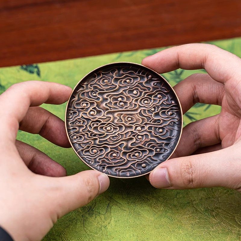 清明上河图杯垫合金茶道配件祥云茶杯托家用功夫茶道配件隔热防烫,餐饮具,杯垫,淘宝优惠券,粉丝福利购,淘宝优惠卷
