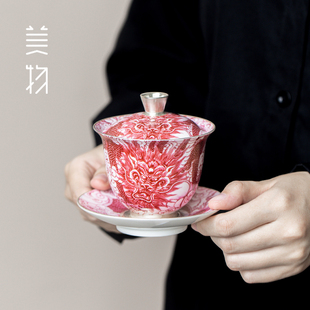 何赋森大师手作2026新款红龙圆融高端单盖碗泡茶碗家用功夫茶具