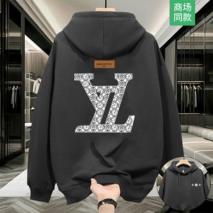 加绒连帽卫衣男上衣中长款 NASA联名2025秋冬季 港味重磅宽松加大码