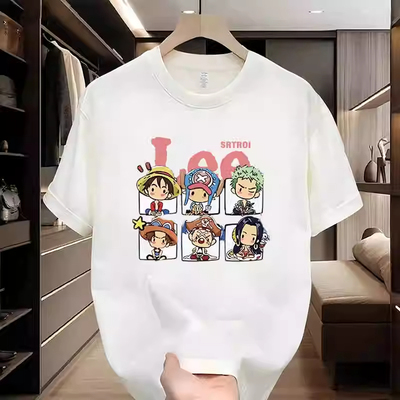 NASA联名春夏季青春潮流圆领印花上衣宽松加大码男装纯棉短袖T恤