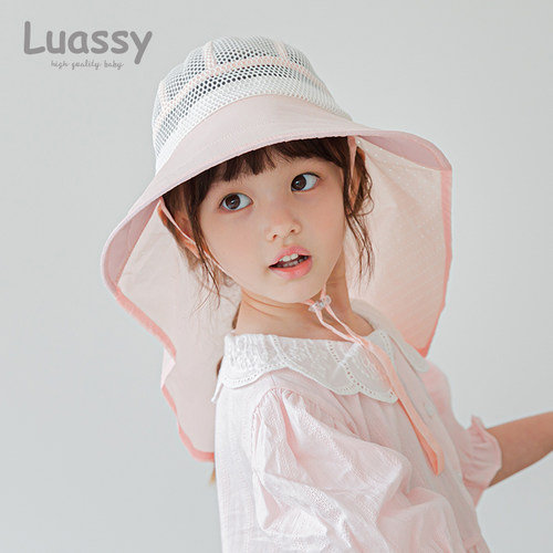 luassy聚酯纤维网帽大帽檐透气