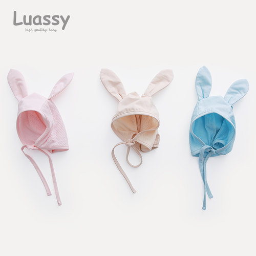 luassy纯棉宝宝胎帽春夏