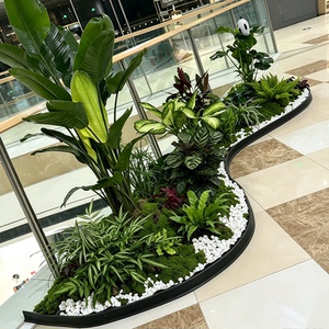 可弯曲造景围挡条硅胶围栏商场展厅饭店阳台室内景观绿植装饰收边