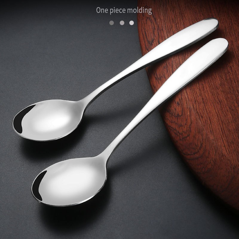 家用304不锈钢加厚甜品勺吃饭勺