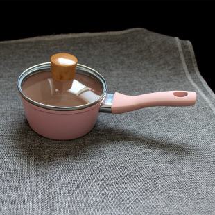 韩式超可爱迷你婴儿辅食小奶锅热油泼油淋油锅12cm不沾早餐甜品锅