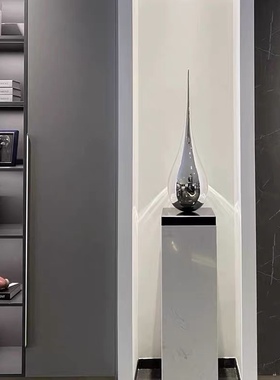 现代轻奢水滴摆件大号商场酒店办公室客厅电视柜艺术品家居摆件