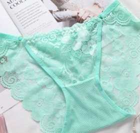 all undone日系蕾丝内裤女士超薄透气性感无痕三角裤