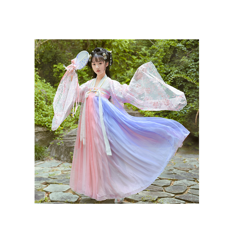 儿童古装汉服超仙齐胸襦裙中国风母女亲子装春樱汉服仙气飘逸女孩