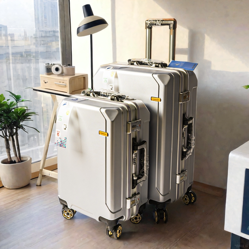 艾洛达2025新款高品质铝框行李箱