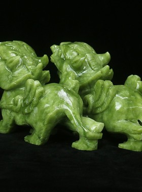 2026天然玉石貔貅摆件一对大号玉器皮休玄关店铺办公室客厅工艺品