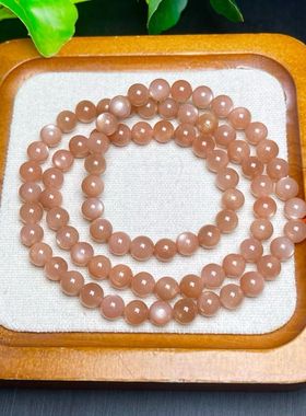 2026厂家直供天然橙色太阳石多圈手链项链