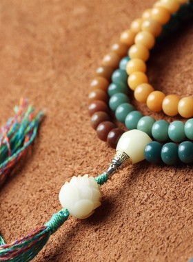 2026盘玩手串原生态菩提原籽解压手链新中式禅意风项链文玩珠子带