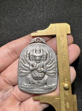 2026藏式天铁大威德金刚吊坠复古佛牌项链挂件
