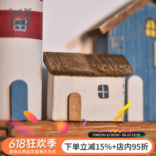 YBOX创意小众设计海洋风治愈系挂画时尚立体房子摆件室内装饰礼物
