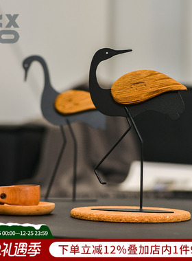 火烈鸟桌面可爱动物摆件