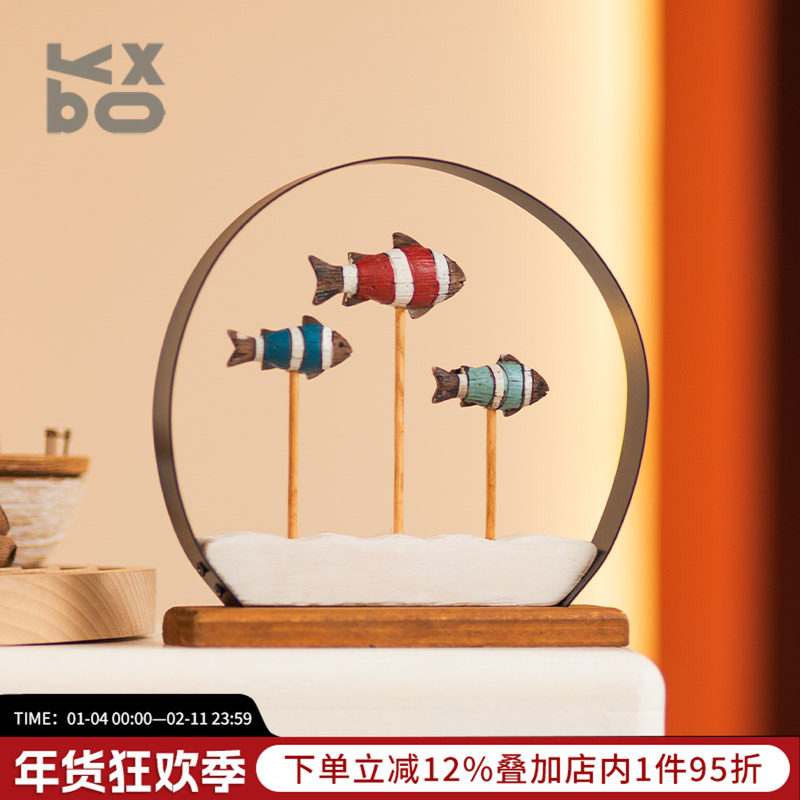 YBOX洋盒子现代海洋风鱼装饰童话感小丑鱼个性桌面年年有余摆件,家居饰品,桌面摆件,淘宝优惠券,粉丝福利购,淘宝优惠卷