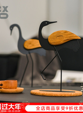 YBOX创意小众设计简约现代火烈鸟可爱动物摆件桌面客厅礼物装饰品