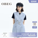 马甲女简洁收腰无袖 西装 外套10421085 时尚 OBEG欧碧倩夏季