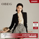 OBEG欧碧倩冬简约通勤全羊毛西装 女收腰职业外套10424001