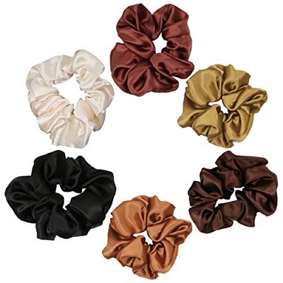 Satin Scrunchies  Jumbo Hair Scrunchies for Women  6Pcs Over