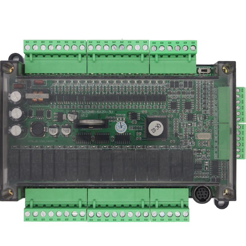 新款国产长R合PLC控制器FX3U-24MRT工控板4路脉冲200K2路485模拟