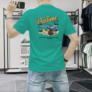 新款 潮流时尚 休闲印花男士 潮牌男装 2026新款 T恤男生夏季 半袖 短袖