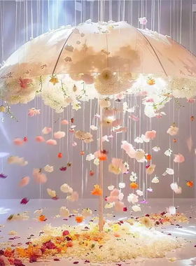 小红书同款悬浮仿真花吊饰
