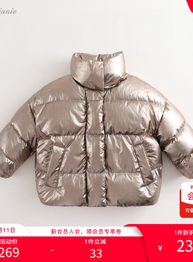 奥莱特卖马克珍妮女童护领宽松羽绒服冬装保暖鸭绒外套213603