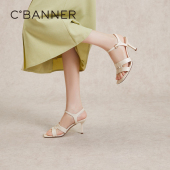 凉鞋 千百度细高跟时装 女款 夏季 一字带凉鞋 新款 静音系列