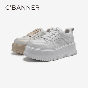 女休闲运动鞋 千百度厚底饼干鞋 增高板鞋 新款 女款 秋季