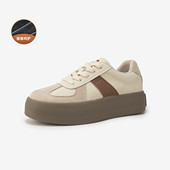 复古增高厚底德训鞋 舒适平底百搭撞色休闲板鞋 女春季 新品