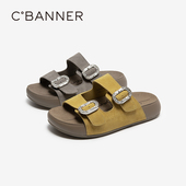 厚底复古露趾外穿沙滩凉拖鞋 千百度魔术贴勃肯鞋 新款 夏季 女款