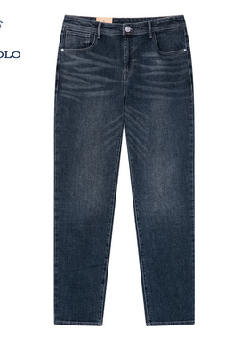 DIV.POLO保罗男士牛仔裤2025年秋季中腰商务休闲长裤子MU0043333
