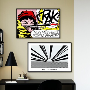 艺术海报 罗伊·利希滕斯坦① 波普主义装饰画 Roy Lichtenstein