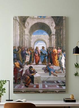 艺术海报 拉斐尔③ 文艺复兴三杰 圣母子天使复古轻奢书房装饰画