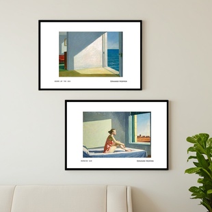 艺术海报 爱德华霍珀② 垃圾桶画派 霍普Edward Hopper装饰画美国