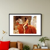 马背上 欧式 戈黛娃夫人 装 艺术海报 Collier Godiva 饰画John