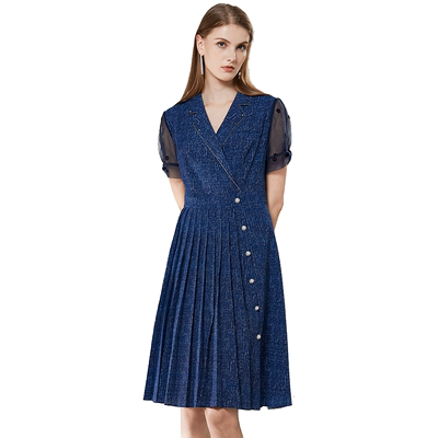 新款2021年夏季网纱拼接连衣裙