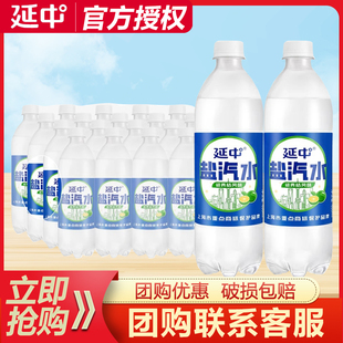 上海延中鹽汽水青桔味600ml 網紅汽水碳酸飲料品 20瓶整箱批發特價