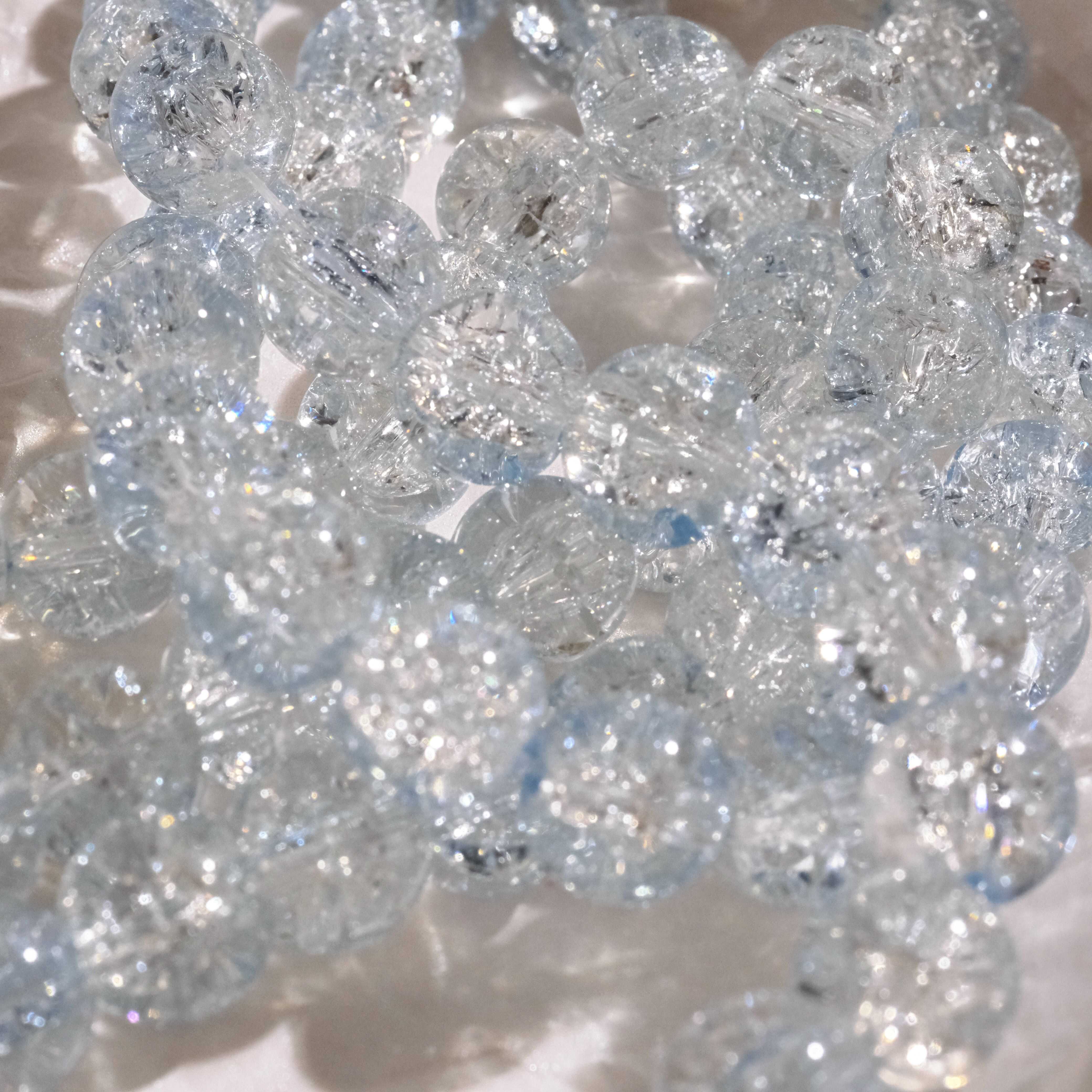 经典R10mm透明碎渐变diy手串圆珠
