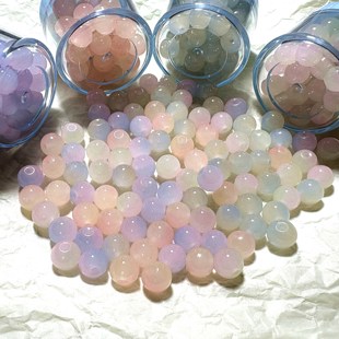 「双色琉璃圆珠」 8mm散珠手工diy手链手串仙女饰品礼物儿童材料