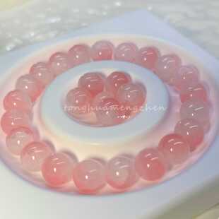 H-10mm经典国风单玉碎琉璃玻璃圆珠手工儿童仙女diy手链项链饰品