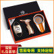 HANNICOOK四火直冲打火机金属陶瓷烟灰缸不锈钢雪茄剪烟具3件套装
