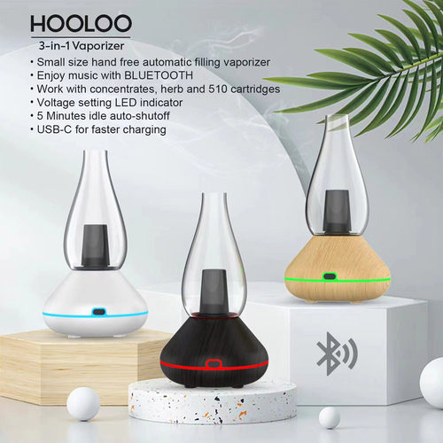新款蓝牙音箱3合1过水烟壶水烟干烧HOOLOO eRig for wax dry herb