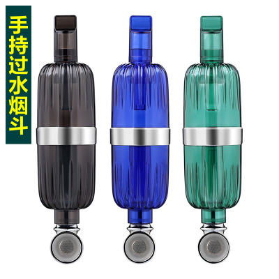 新款Water Pipe手持过水烟斗干烧烟草烟斗烧花烧烟草专用透明便携